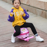 Children's Cute Cartoon Scooter Trolley Case