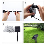 Crystal solar power of the led lamp string lights christmas lights solar garden outdoor decoration for christmas