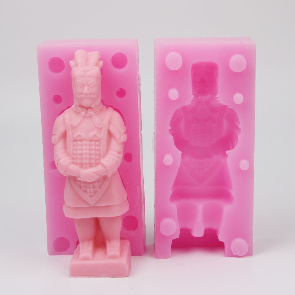 Terracotta Warriors Silicone Soap Mold Making Candle Mold