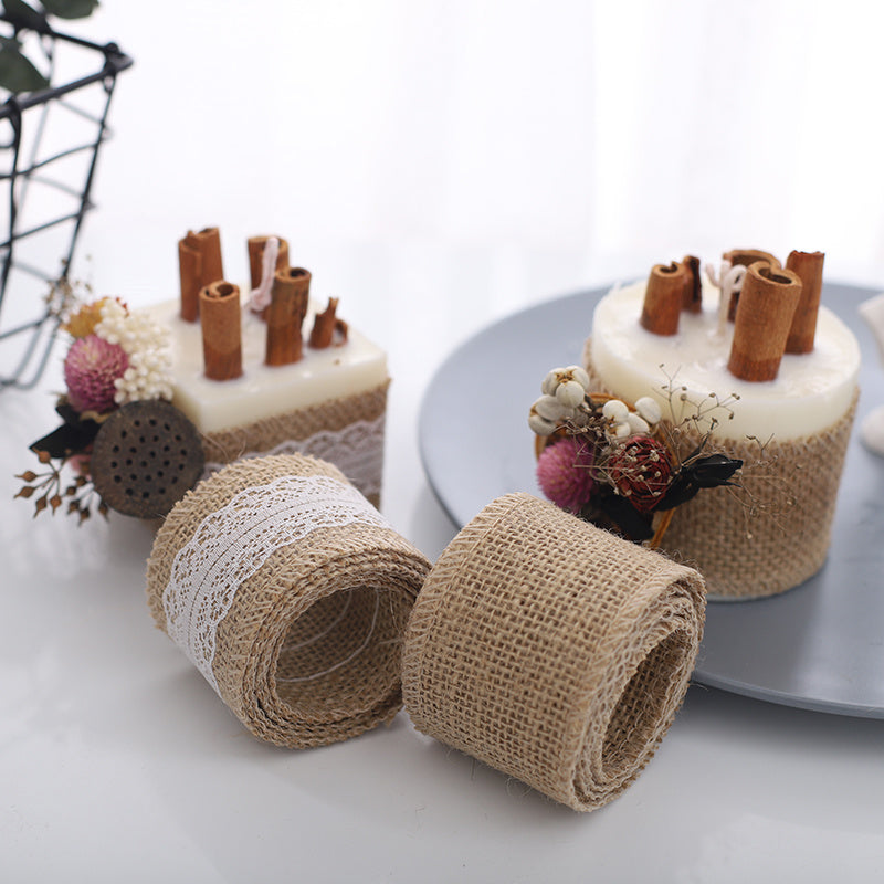 Man Yue Decoration Material Lace Linen Roll Linen Lace Rope Ribbon Gift Wrapping