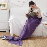 Mermaid Tail Blanket Knitted Crochet for Children Super Soft Sleeping Blankets