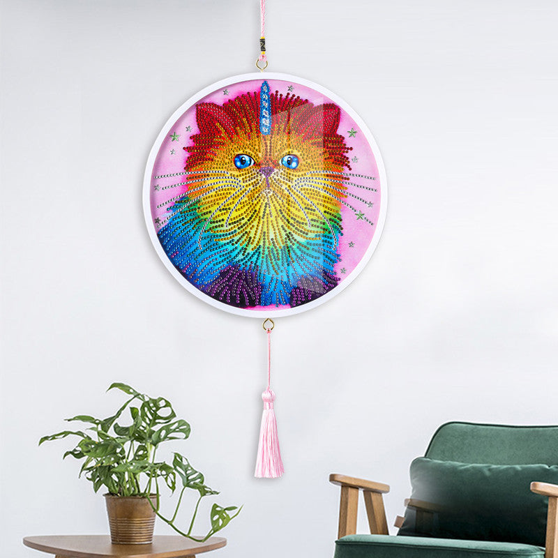 Children's Handmade Diy Circle Hanging Painting Diamond Painting