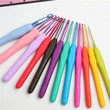 Crochet Knitting Tool Set 12 Color Head TPR Soft Handle Crochets