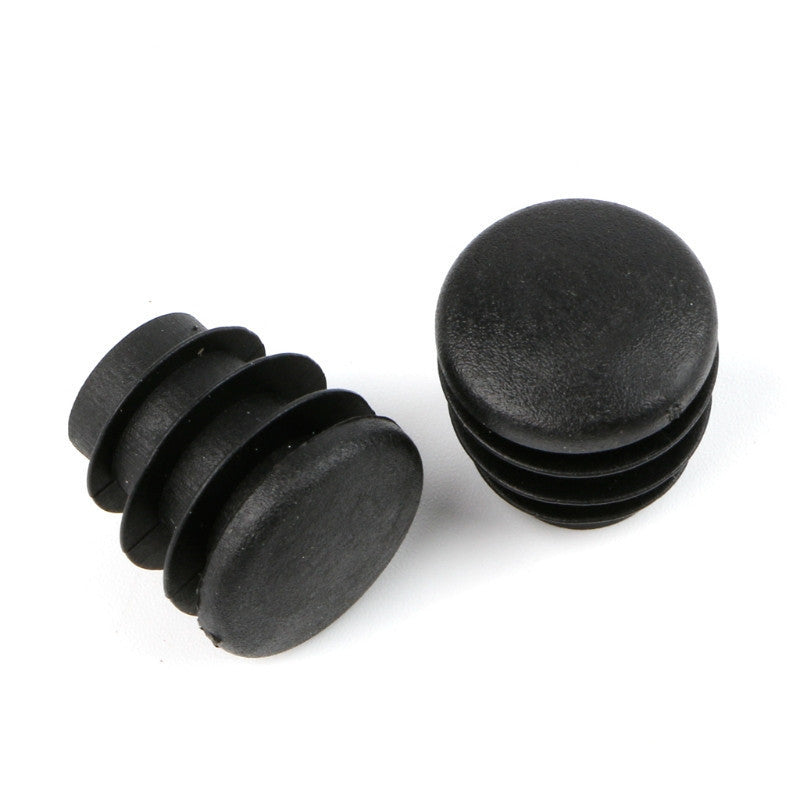 Black Plastic Foot Plug For Furniture, Round Tube End Plug
