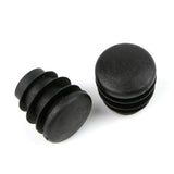 Black Plastic Foot Plug For Furniture, Round Tube End Plug
