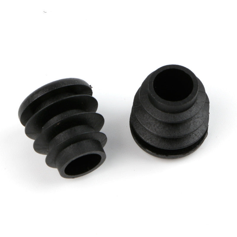 Black Plastic Foot Plug For Furniture, Round Tube End Plug