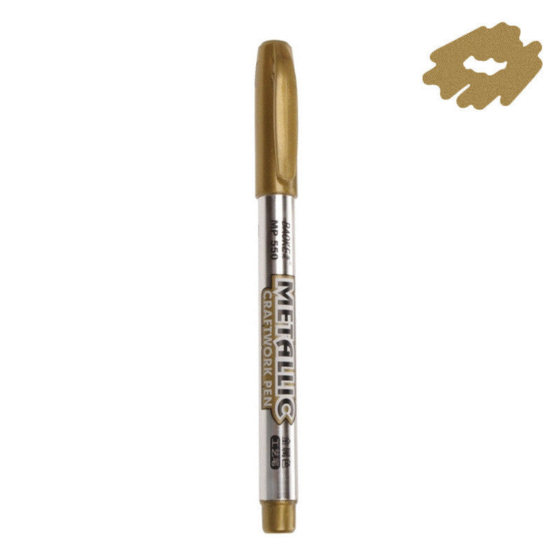 Gold And Silver Signature Greeting Card Calligraphy Paint Pen