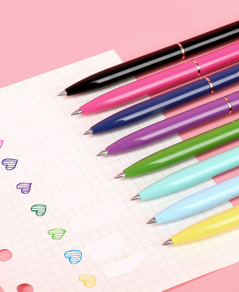 Black Pen Metal Pendant Pen Ins Japanese Color Gel Pen Blue Black Pen Color Pen Color Pen