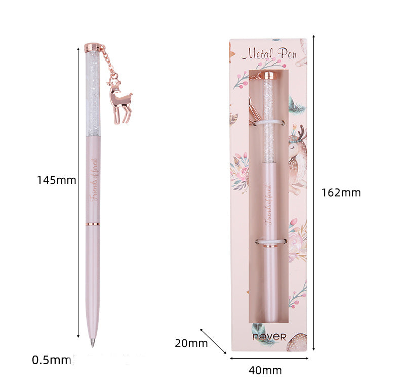 Black Pen Metal Pendant Pen Ins Japanese Color Gel Pen Blue Black Pen Color Pen Color Pen