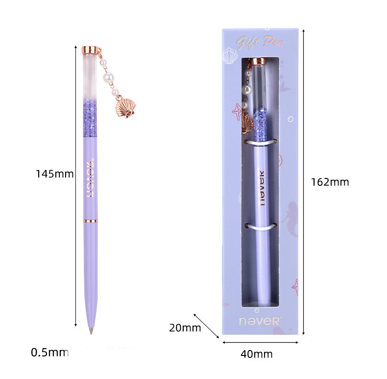 Black Pen Metal Pendant Pen Ins Japanese Color Gel Pen Blue Black Pen Color Pen Color Pen