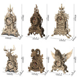 Adults High Difficulty Hand-Assembled Wooden Puzzle Three-Dimensional 3d Clock Model Boy Can Use Brain Educational Toys