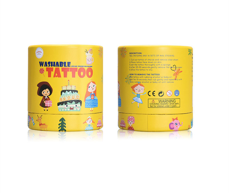 Flowermonaco Children's Tattoo Stickers Fun Waterproof Lasting Nursery Boys And Girls Baby Nail Stickers