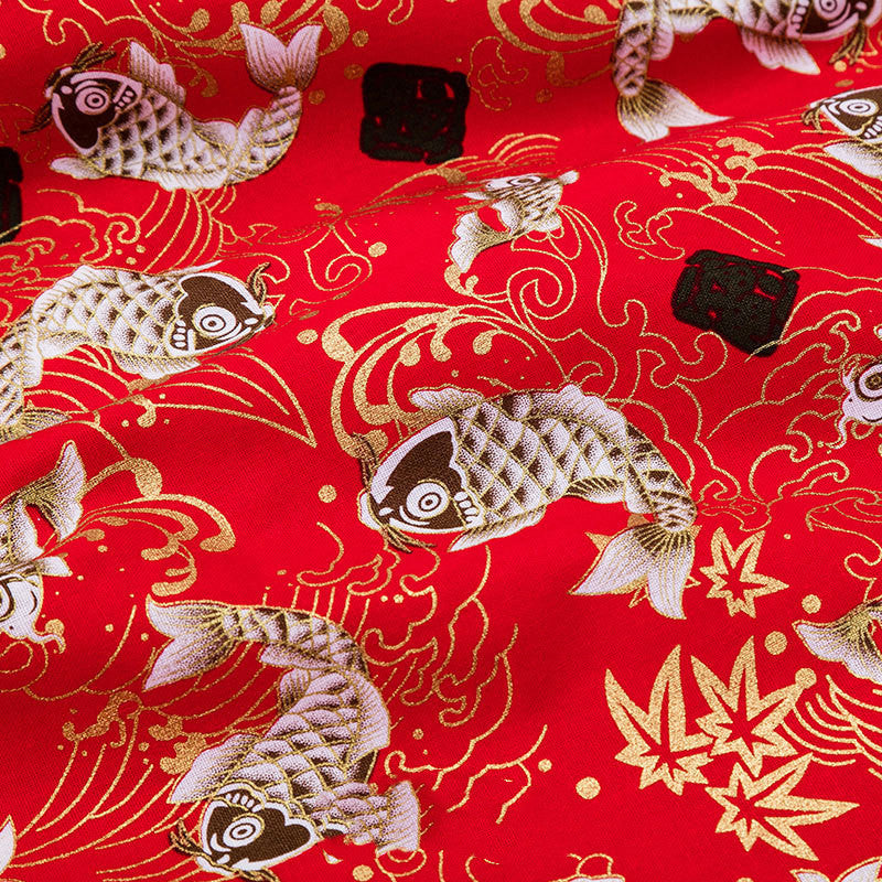 Japanese Style Bronzing Fabric Japanese Style Japanese Cotton Printed Patchwork Diy Chinese Style Hanfu Clothing Fabric Cotton Cloth