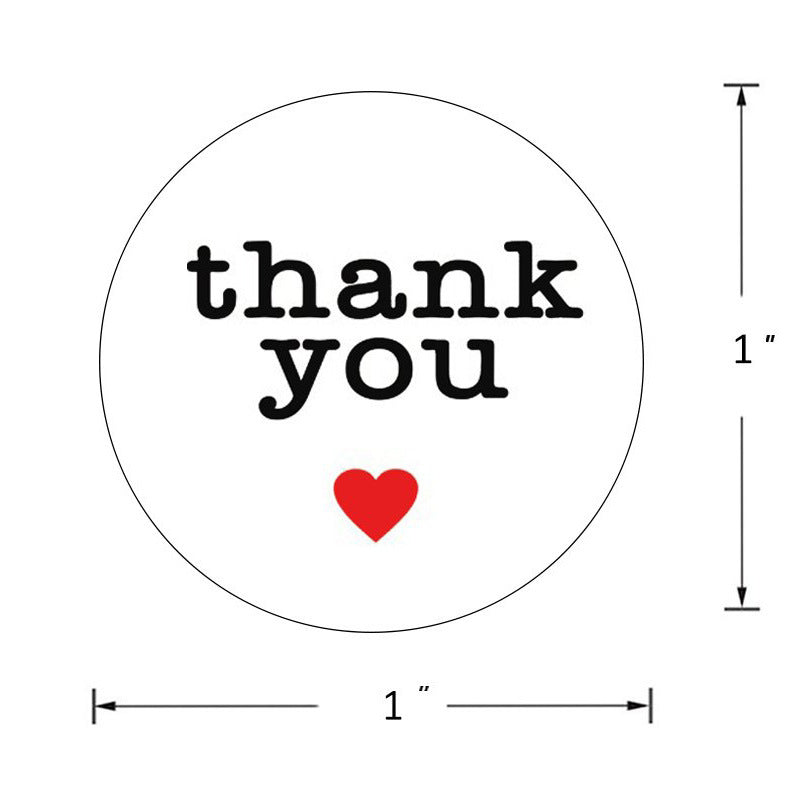 Red Heart Sealing Label Gift Wrapping Stationery Sticker