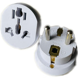 16A High Current German Standard Conversion Plug Korean, French And European Standard Pure Copper Conversion Socket Two Round Pin Power Adapter