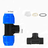 Pe Pipe Fittings Inner Wire Tee Inner Teeth Tee 32X25 Special-Shaped Variable Diameter Tee Plastic Union Fittings 1 Inch