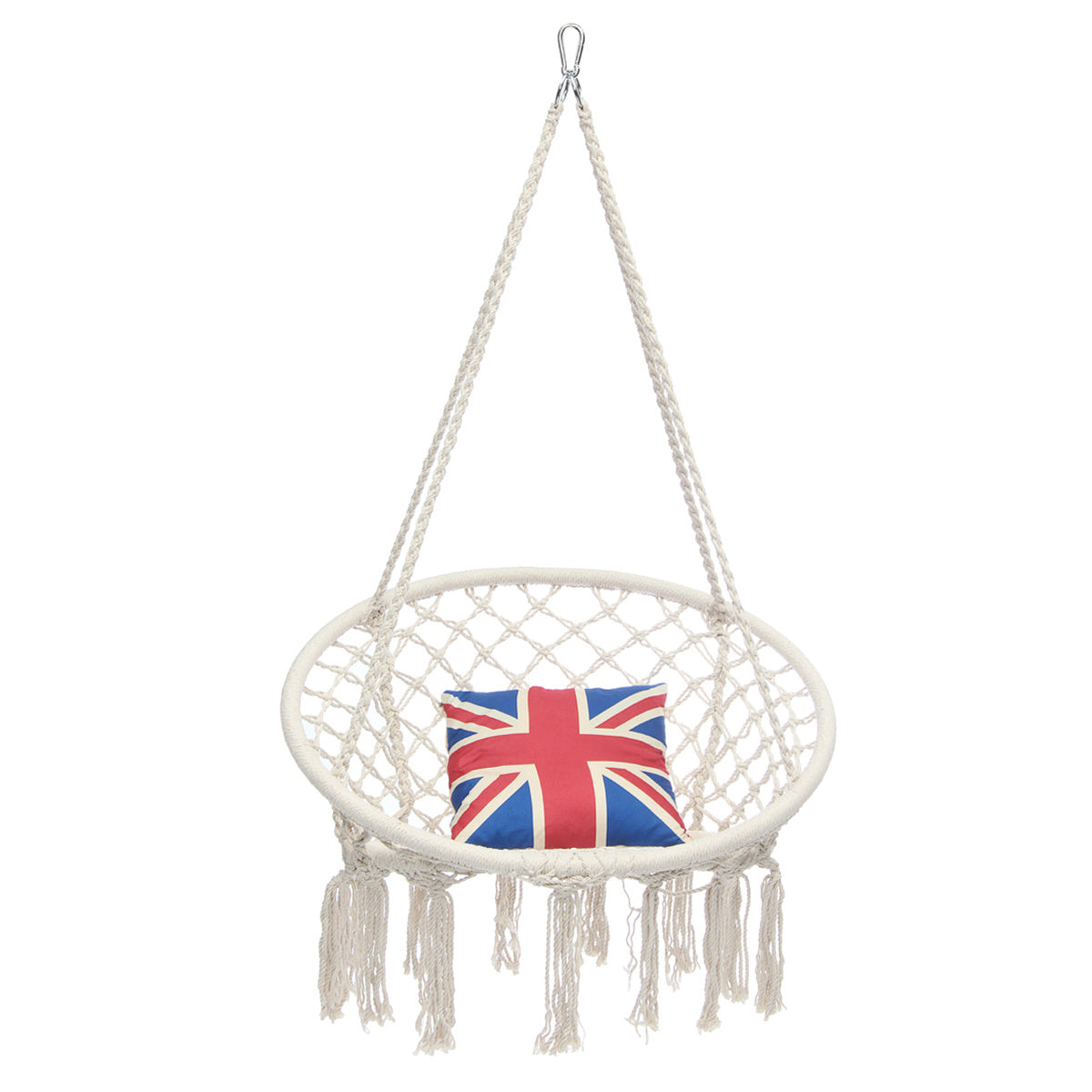 Nordic Style Round Hammock Outdoor Indoor Dormitory Bedroom Hanging Chair For Child Swinging Single Safety Hammock