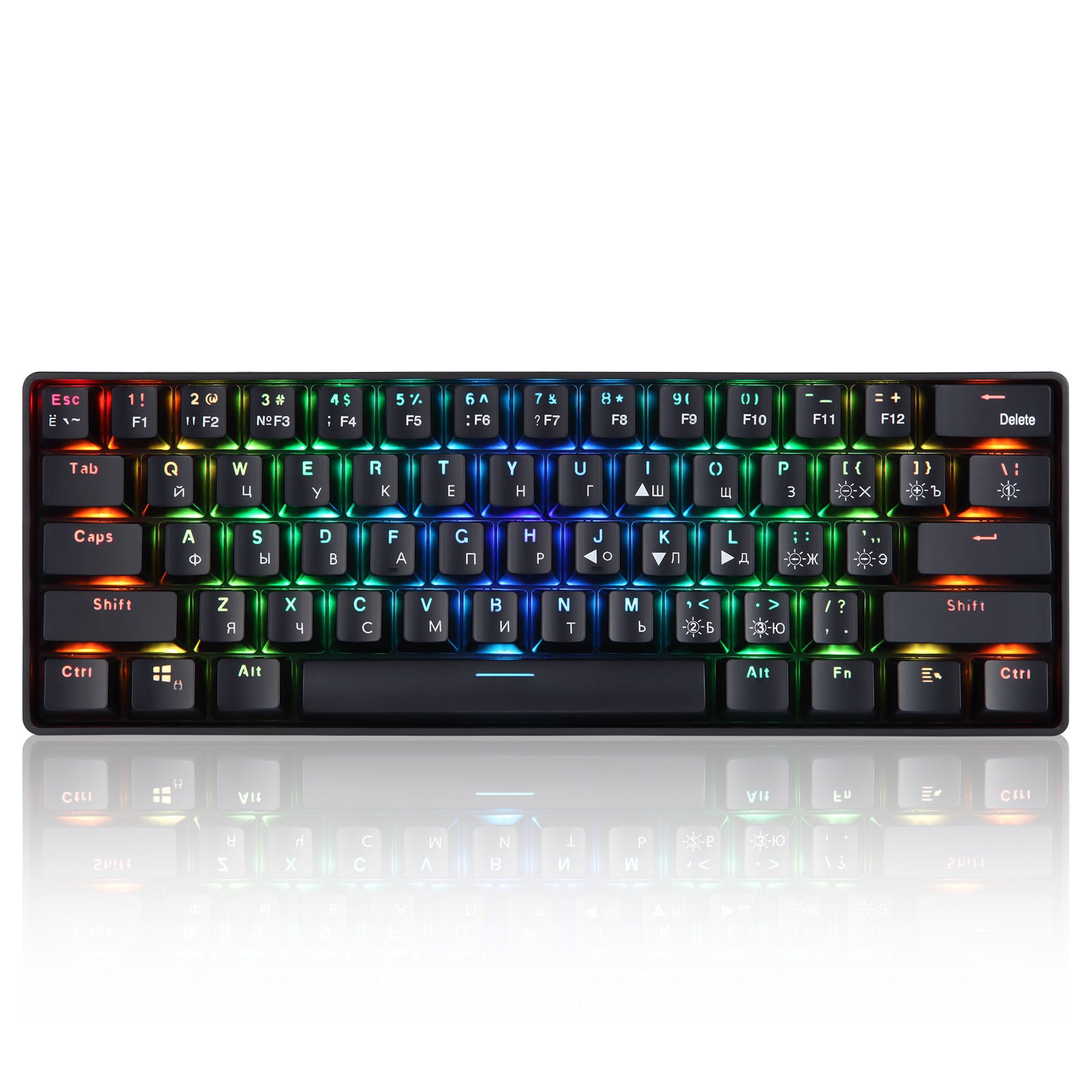 Upgraded New RGB Wireless 2.4G Dual-Mode 61-Key Mechanical Keyboard