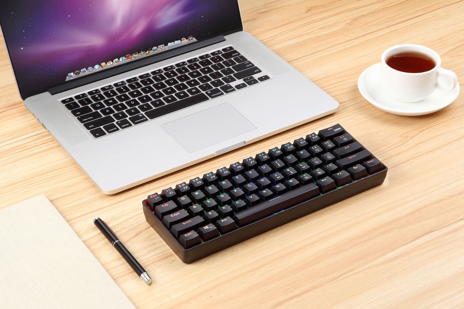 Upgraded New RGB Wireless 2.4G Dual-Mode 61-Key Mechanical Keyboard