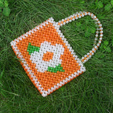 Beaded Material Bag Woven Female Bag Adult Making Creative Loose Bead Jewelry Handbag