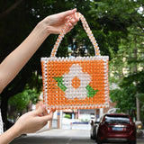 Beaded Material Bag Woven Female Bag Adult Making Creative Loose Bead Jewelry Handbag