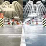 Yellow And White Warehouse Buildings Without Light Bulbs