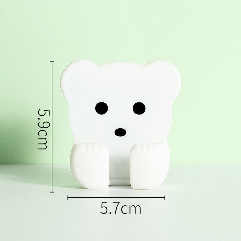 Punch Free Power Socket Hook Strong And Seamless Cartoon Plug Hook Kitchen Bear Plug Storage Hook