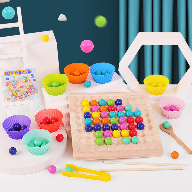 Wooden Beads Toys, Xiaoxiaole, Two In One, Attention Training, Early Education, Children'S Educational Aids