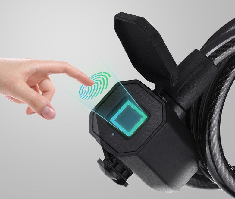 Source Manufacturer Smart Fingerprint Bluetooth Lock Steel Cable Lock Mountain Bike Lock Electric Car Lock Bicycle Lock Scooter Lock