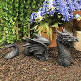 Large Dragon Gothic Garden Decor Statue Castle Moat Lawn Statue Garden Sculptures &amp; Statues Funny Yard Garden Outdoor Figurine
