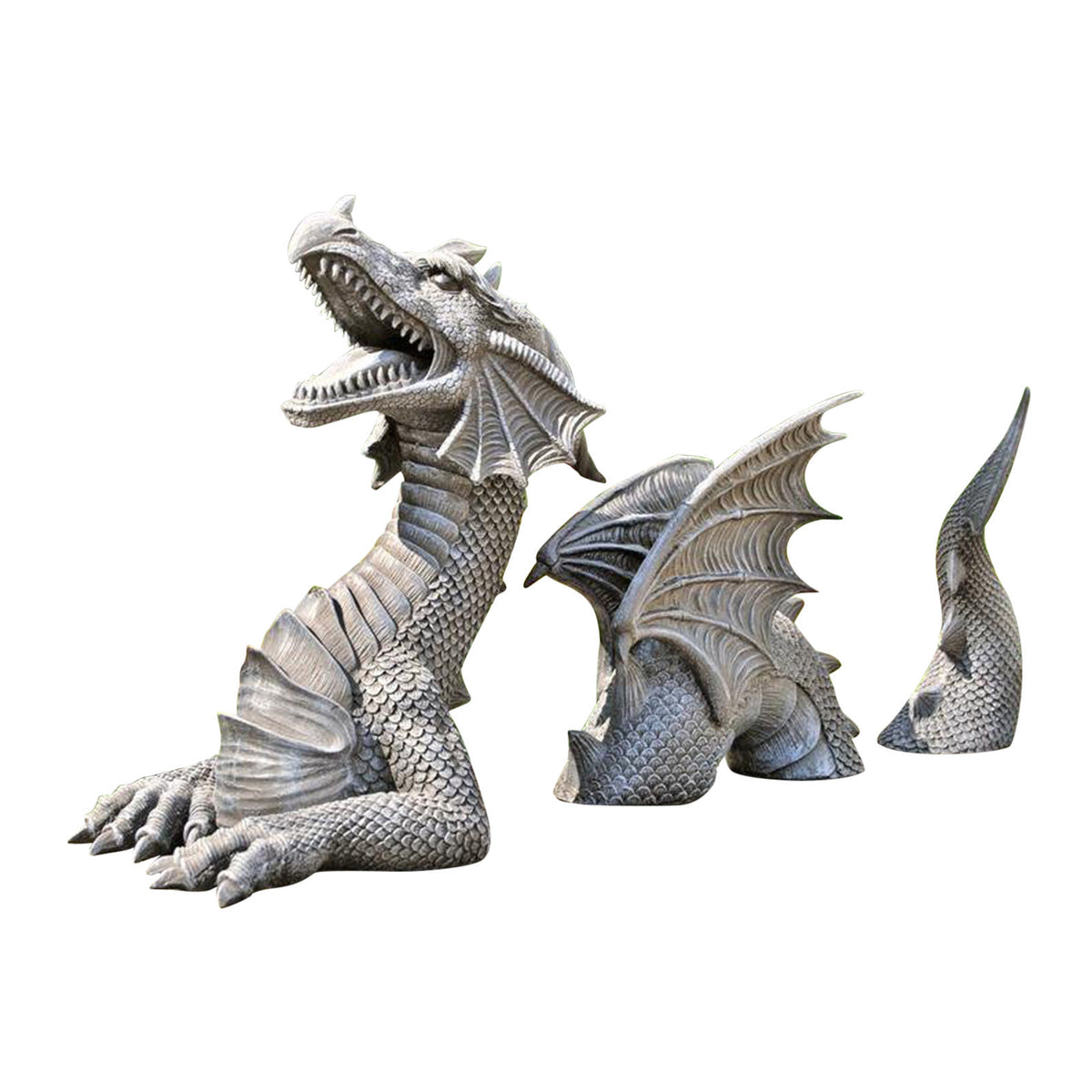 Large Dragon Gothic Garden Decor Statue Castle Moat Lawn Statue Garden Sculptures &amp; Statues Funny Yard Garden Outdoor Figurine
