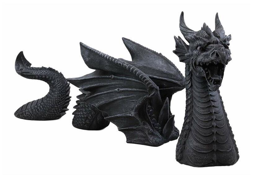 Large Dragon Gothic Garden Decor Statue Castle Moat Lawn Statue Garden Sculptures &amp; Statues Funny Yard Garden Outdoor Figurine