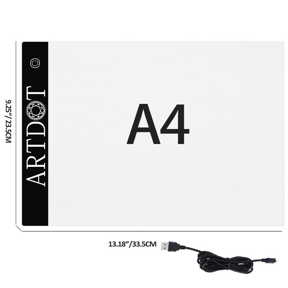 Two Size Drawing Boards A5 And A4 Are Used For 5D Diamond Painting With 3 Brightness Levels Usb Power Supply