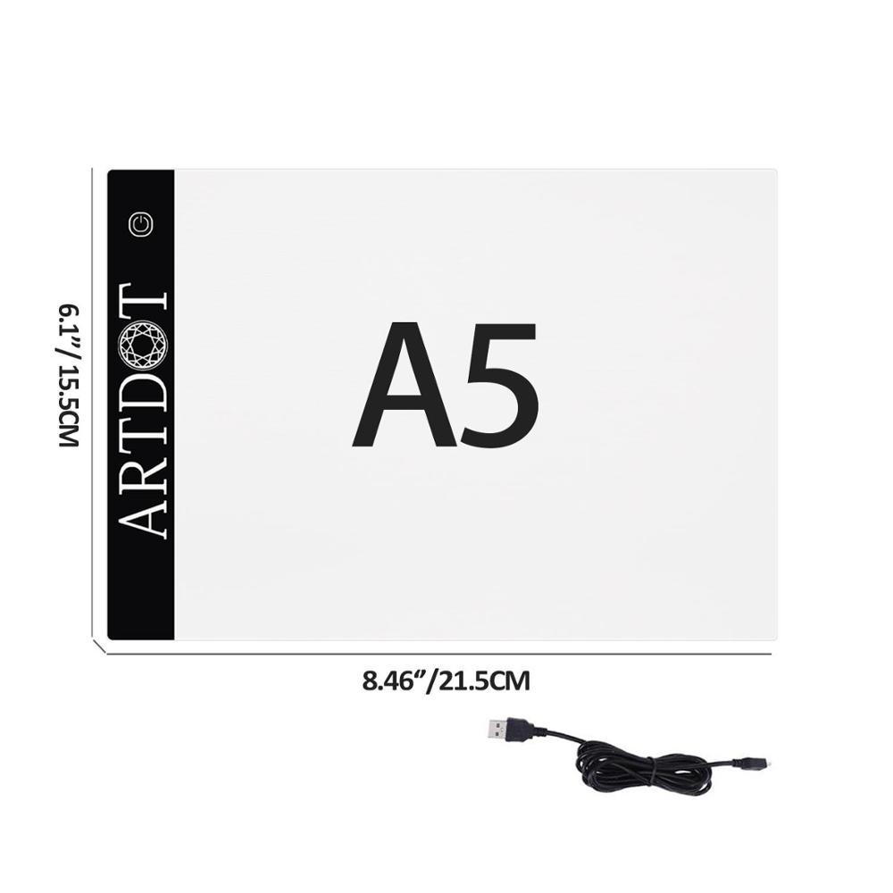 Two Size Drawing Boards A5 And A4 Are Used For 5D Diamond Painting With 3 Brightness Levels Usb Power Supply
