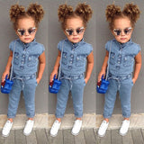 Духтарони Кӯтоҳ Остин Ҷинси Ҷинсӣ Барои Кӯдакон дар Тобистон Romper Fashion Fashion