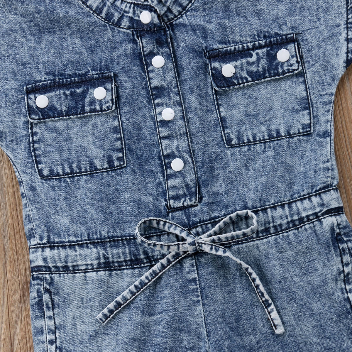 Духтарони Кӯтоҳ Остин Ҷинси Ҷинсӣ Барои Кӯдакон дар Тобистон Romper Fashion Fashion