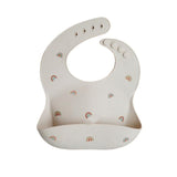 Denmark Mushie Bib Baby Eating Bib Super Soft Waterproof Baby Silicone Rice Pocket Anti-Dirty Feeding Artifac