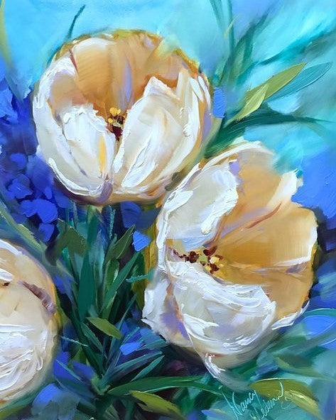 Digital  Flowers DIY Oil Painting For Adult Painting
