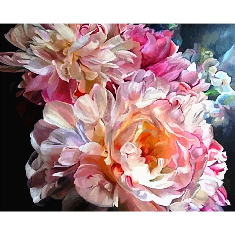 Digital  Flowers DIY Oil Painting For Adult Painting