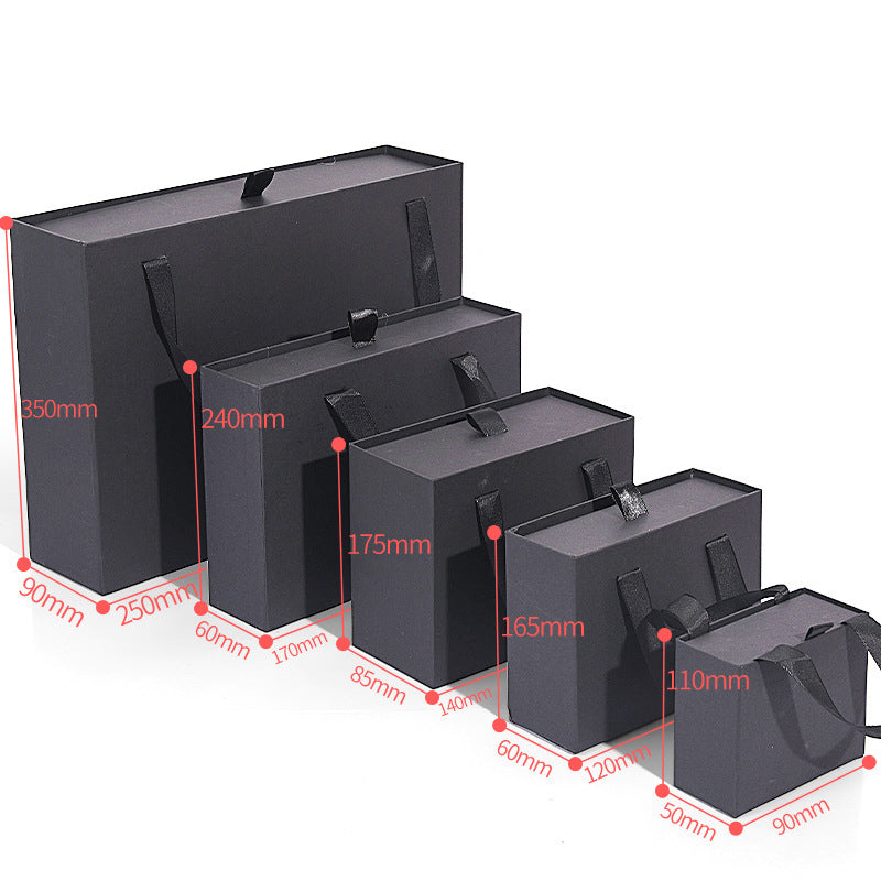 Ins Carton Spot Gift Box Knot Wedding Box With Hand Gift Portable Drawer Gift Box