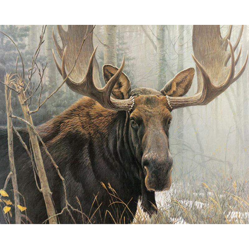 Full Square 5D DIY Diamond Painting Forest Elk Crystal Embroidery Cross Stitch Needlework Mosaic Painting Decor Gift KBL