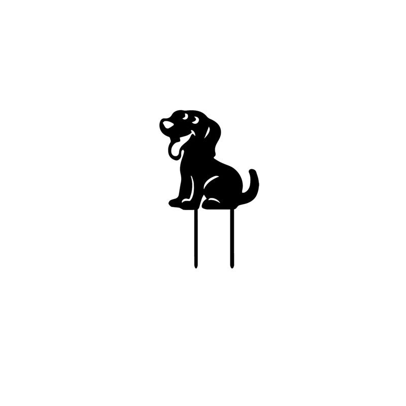 Dog Garden Decoration Lawn Animal Garden Decoration Backyard Lawn Stakes Metal Yard Decor Doge Adornment Gardening Accessories