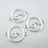 DIY Alloy Jewelry Accessories Round Pendant Charm Linker Jewelry Parts