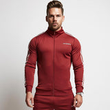 Side Webbing Zipper Hoodless Fitness Sports Jacket Top