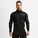 Side Webbing Zipper Hoodless Fitness Sports Jacket Top