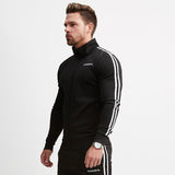 Side Webbing Zipper Hoodless Fitness Sports Jacket Top