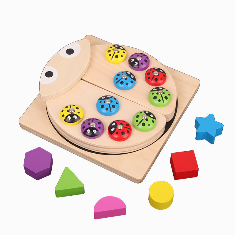 Puzzle Ladybug Game Fishing Block Set