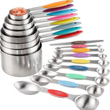 Color Silicone Handle Stainless Steel Measuring Cup