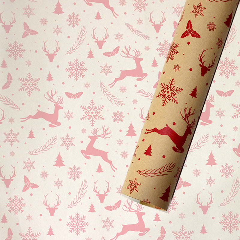 Christmas Gift Wrapping Paper European Style Retro kraft