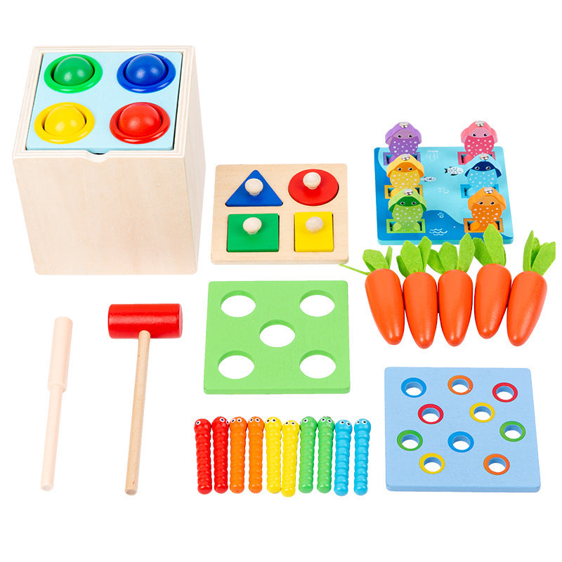 Wooden Children Knock The Ball Game Baby